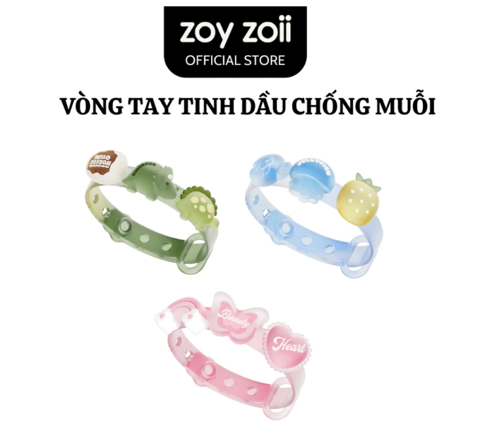 VÒNG TAY CHỐNG MUỖI ZOYZOII VÒNG ĐEO TAY TINH DẦU ĐUỔI MUỖI CHO BÉ E21