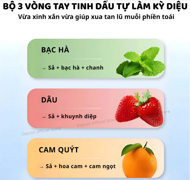 VÒNG TAY CHỐNG MUỖI ZOYZOII VÒNG ĐEO TAY TINH DẦU ĐUỔI MUỖI CHO BÉ E21