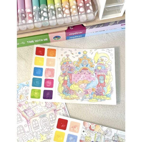 TRANH TÔ MÀU NUOCW CHO BÉ WATERCOLOUR PAINTING - MIDEER