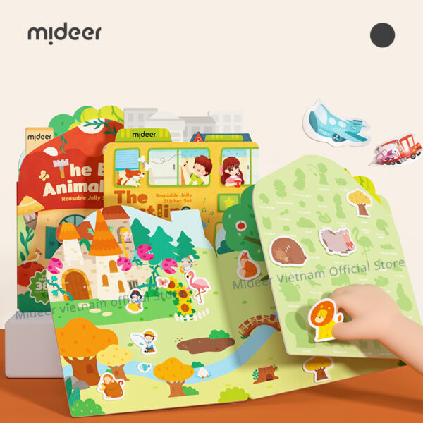 MIẾNG DÁN STICKER REUSABLE JELLY STICKER SET - MIDEER