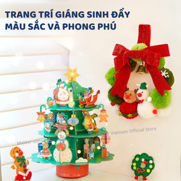 VÒNG NGUYỆT QUẾ GIÁNG SINH DIY CHRISMAS WREATH - MIDEER