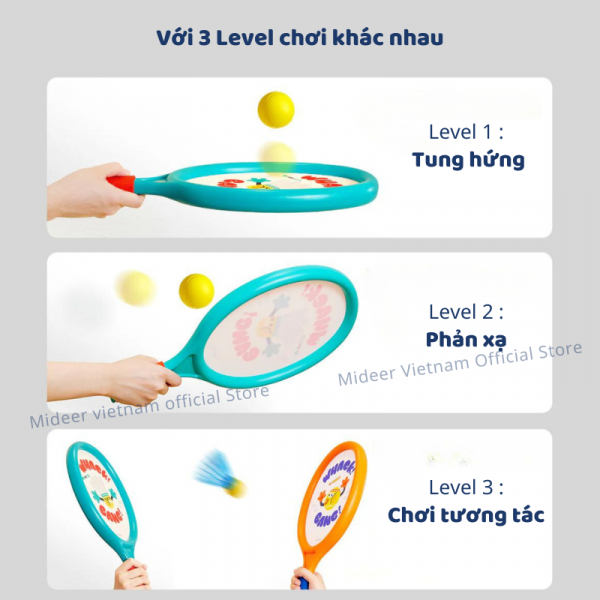VỌT CẦU LÔNG & TENNIS CHO BÉ- MIDEER
