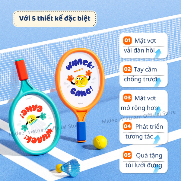 VỌT CẦU LÔNG & TENNIS CHO BÉ- MIDEER