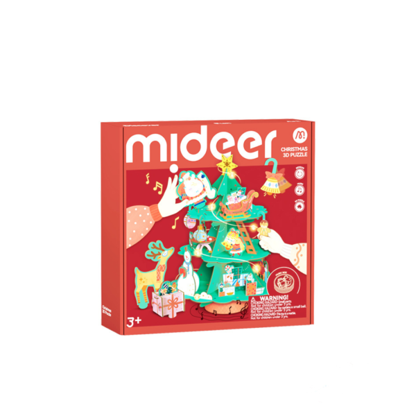 XẾP HÌNH CÂY THÔNG CHRISTMAS ROTATING MUSIC 3D PUZZLE - MIDEER