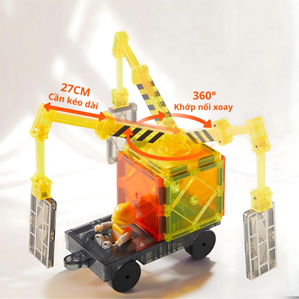 ĐỒ CHƠI XẾP HÌNH NAM CHÂM ÁNH SÁNG MAGNETIC TILES LITTLE ARCHITECT 3+ - MIDEER