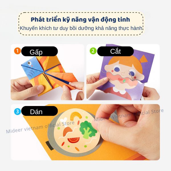 ĐỒ CHƠI THỦ CÔNG TÔ MÀU 3 CẤP ĐỘ- MIDEER