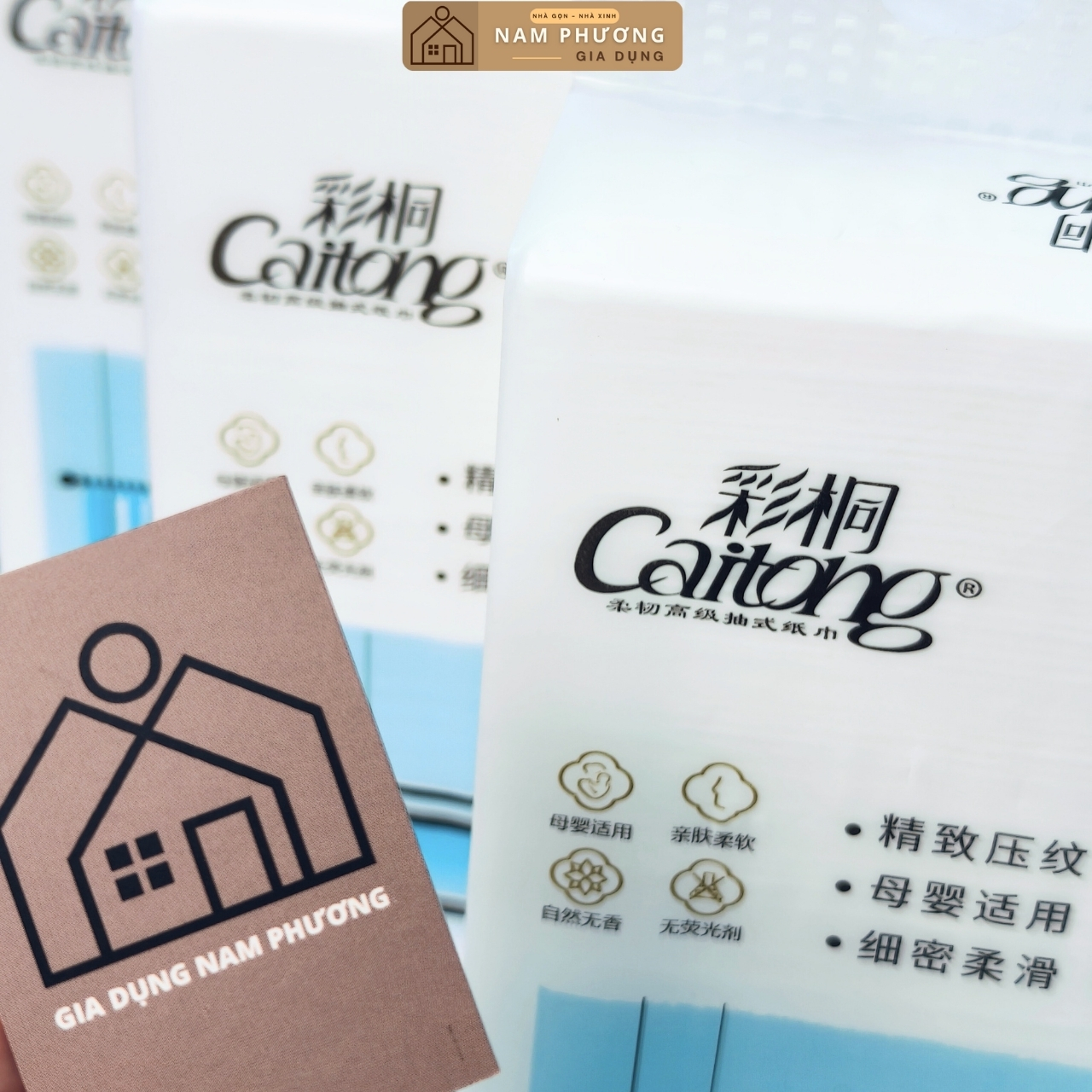 20 Bịch Giấy Treo Tường Caitong 1580 Lớp - Hàng Chính Hãng Nội Địa Trung - Tặng Móc Treo