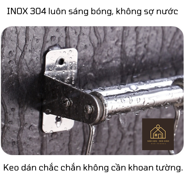 Kệ dao thớt treo tường inox móc tròn K01