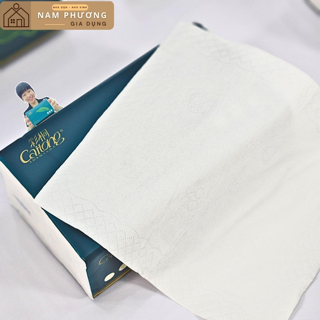 Bịch 12 Túi Giấy Ăn Cao Cấp 5 Lớp CaiTong K29 Hàng Nội Địa Trung Cực Dai Mềm Thấm Nước