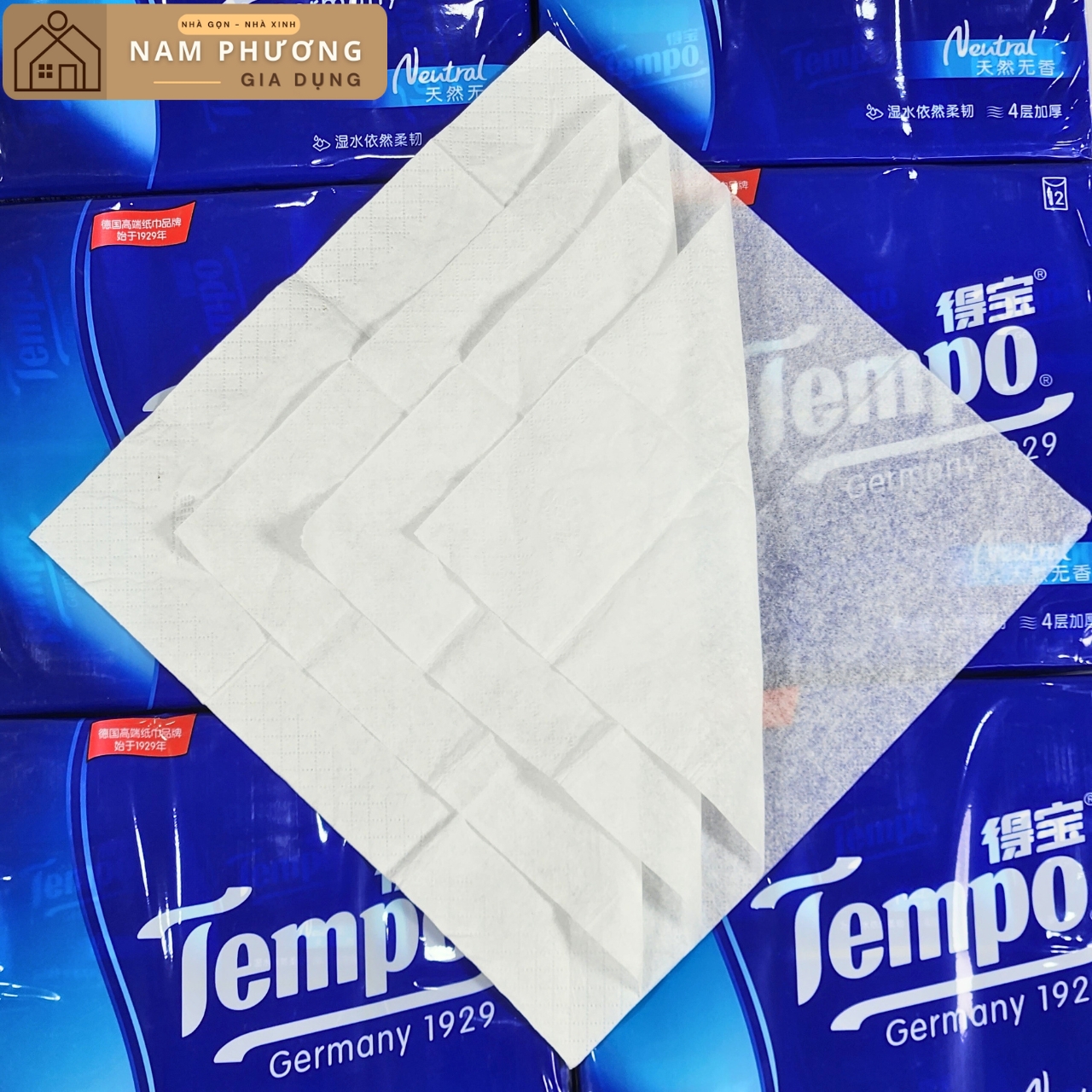 Combo 3 Lốc 12 Gói Khăn Giấy Mini Bỏ Túi Cao Cấp Tempo Cao Cấp Thương Hiệu Đức K33