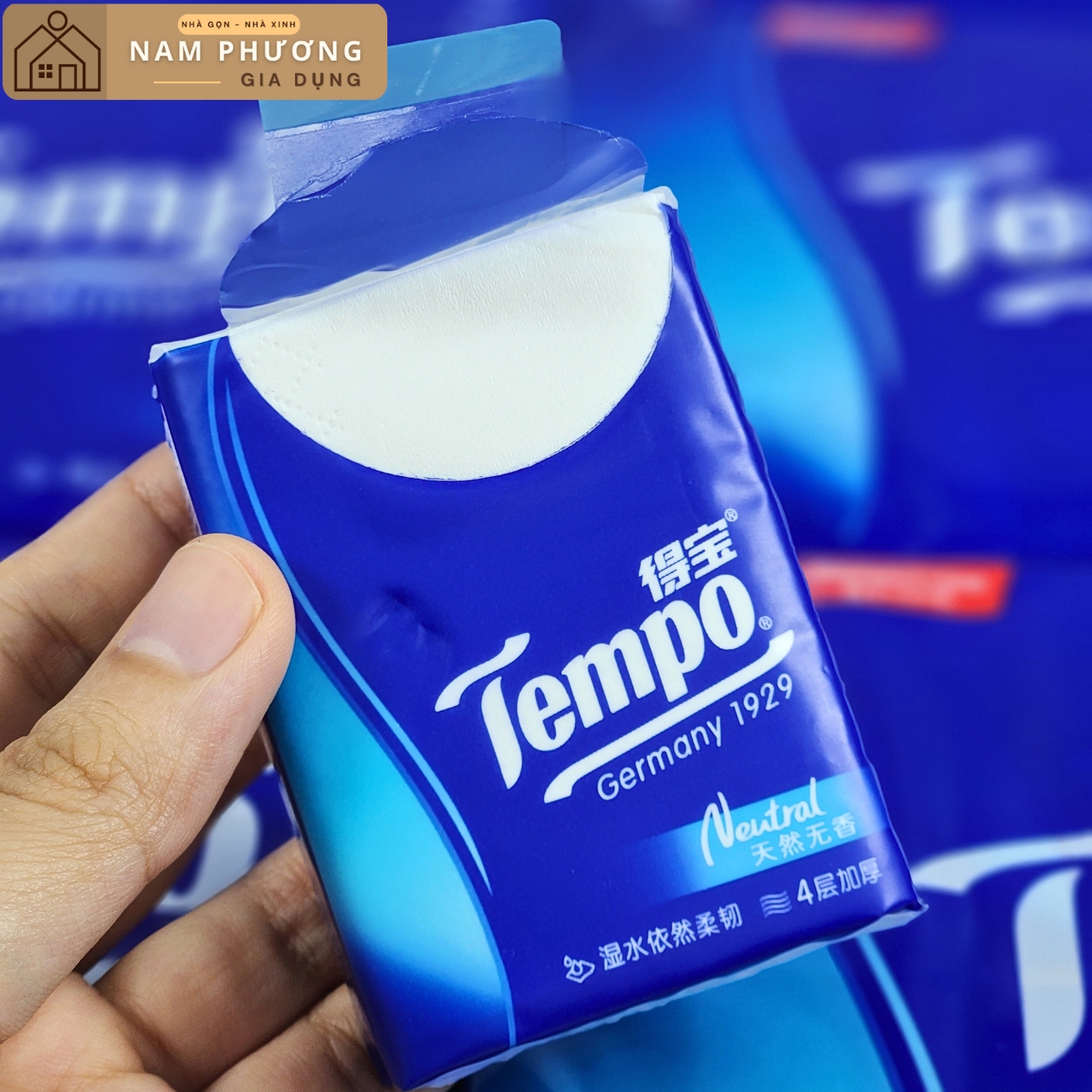 Combo 3 Lốc 12 Gói Khăn Giấy Mini Bỏ Túi Cao Cấp Tempo Cao Cấp Thương Hiệu Đức K33