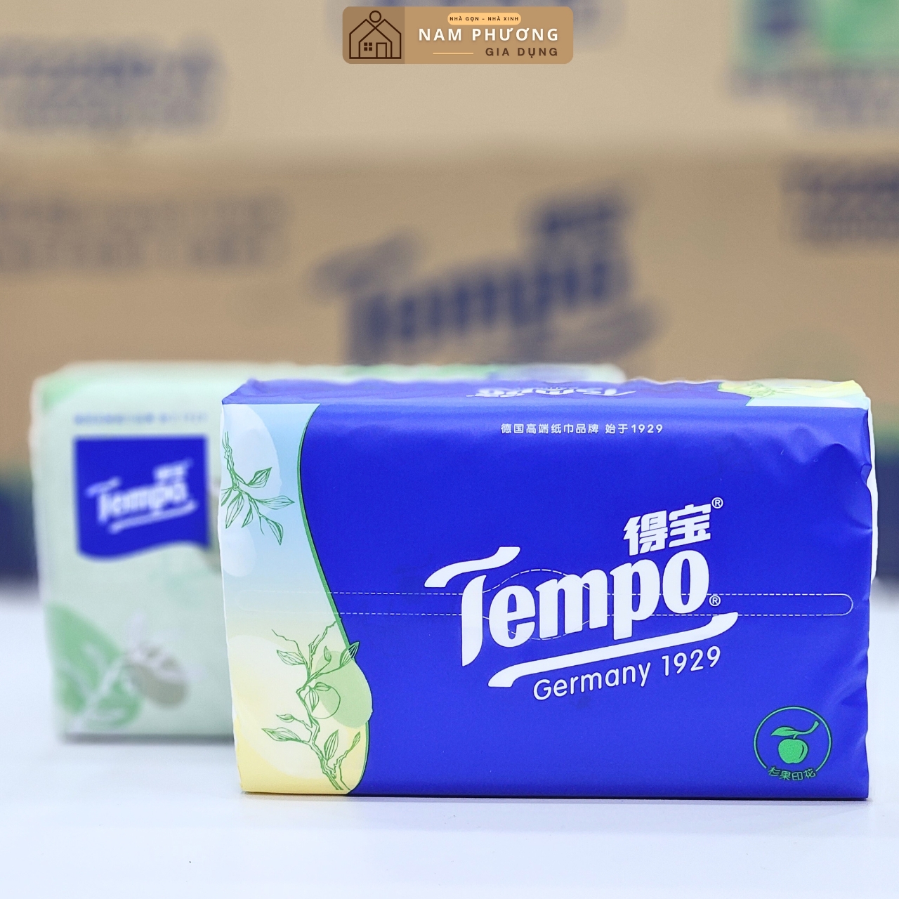 [Thùng 18 Gói] Khăn Giấy Rút Cao Cấp 4 lớp Tempo Thương Hiệu Đức 1929 K32