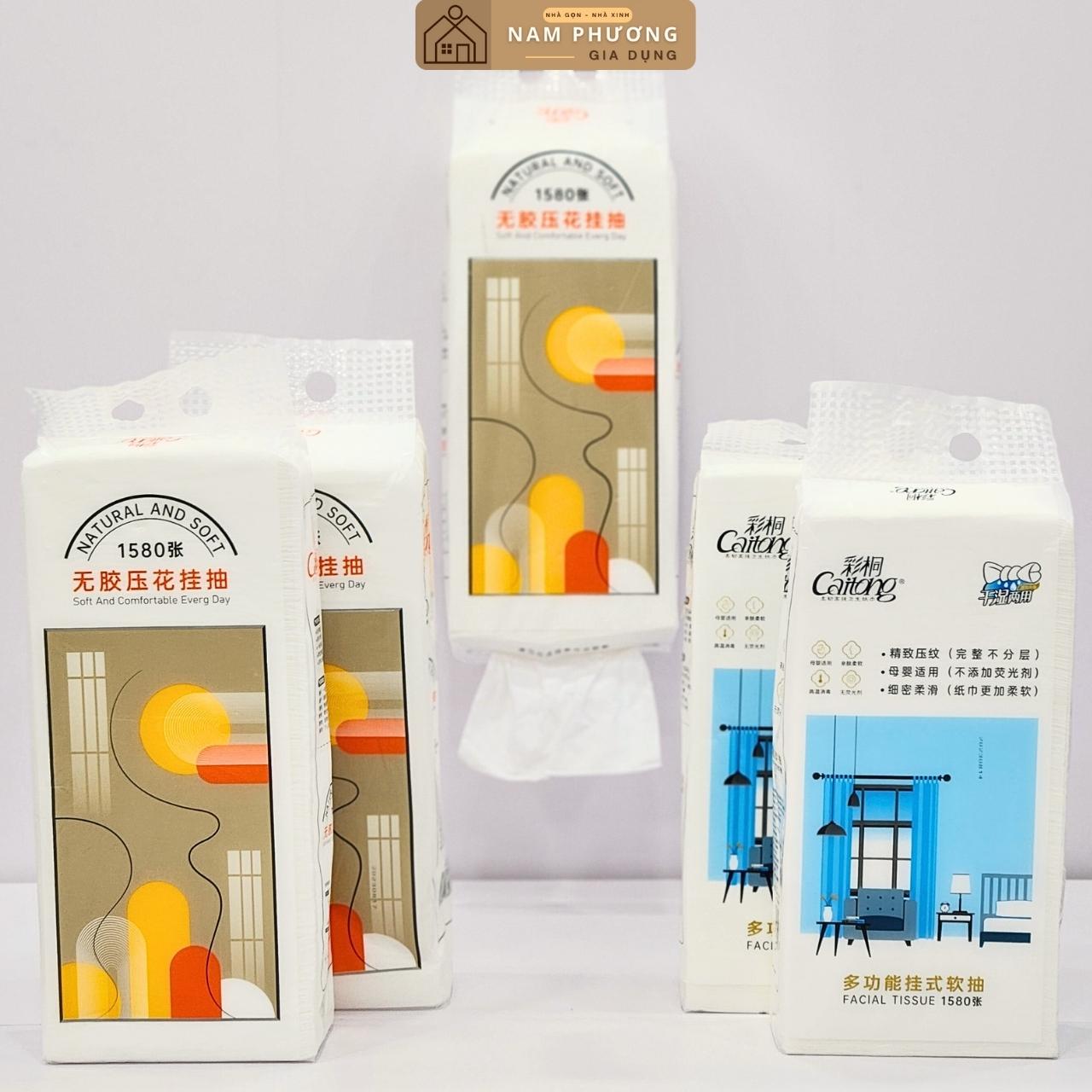 Khăn Giấy 5 Lớp Caitong Dạng Rút Treo Tường Nhiều Tờ Hơn Tiện Lợi Hơn K44