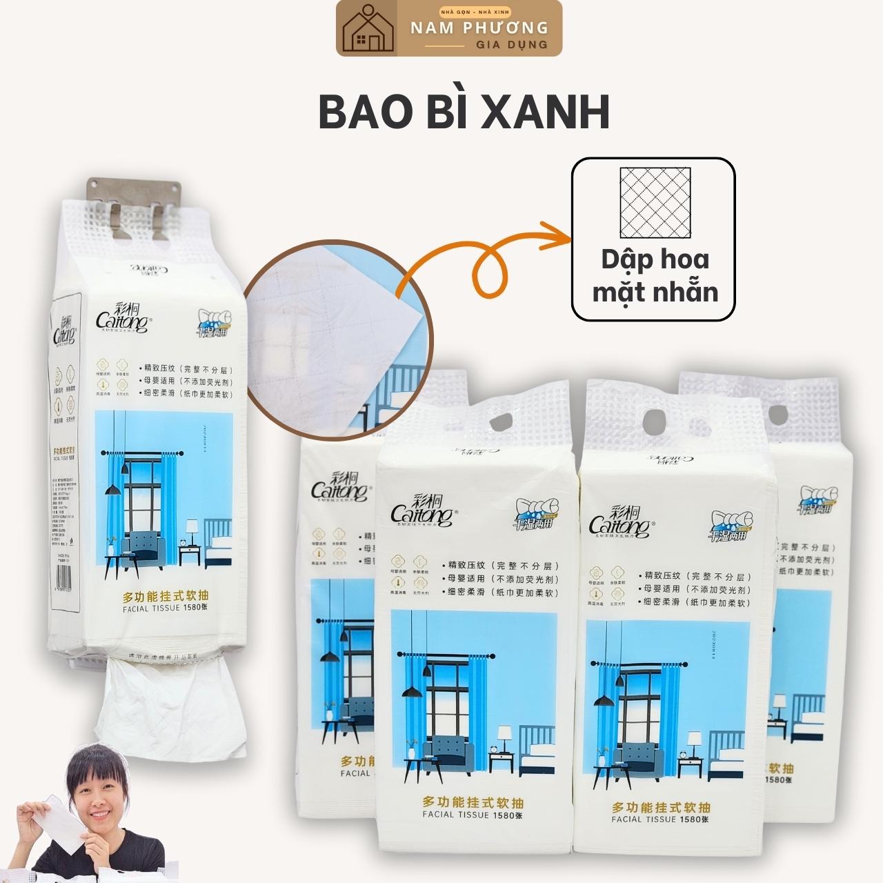 Khăn Giấy 5 Lớp Caitong Dạng Rút Treo Tường Nhiều Tờ Hơn Tiện Lợi Hơn K44