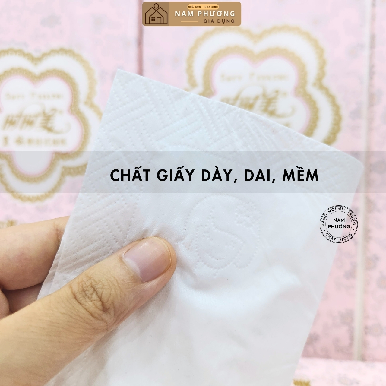 Siêu Giấy Rút Treo Tường Hoa Hồng Shishimei 2500 Lớp 500 Tờ Bịch Dài Chắc Nặng Rút Lâu Mới Hết K70