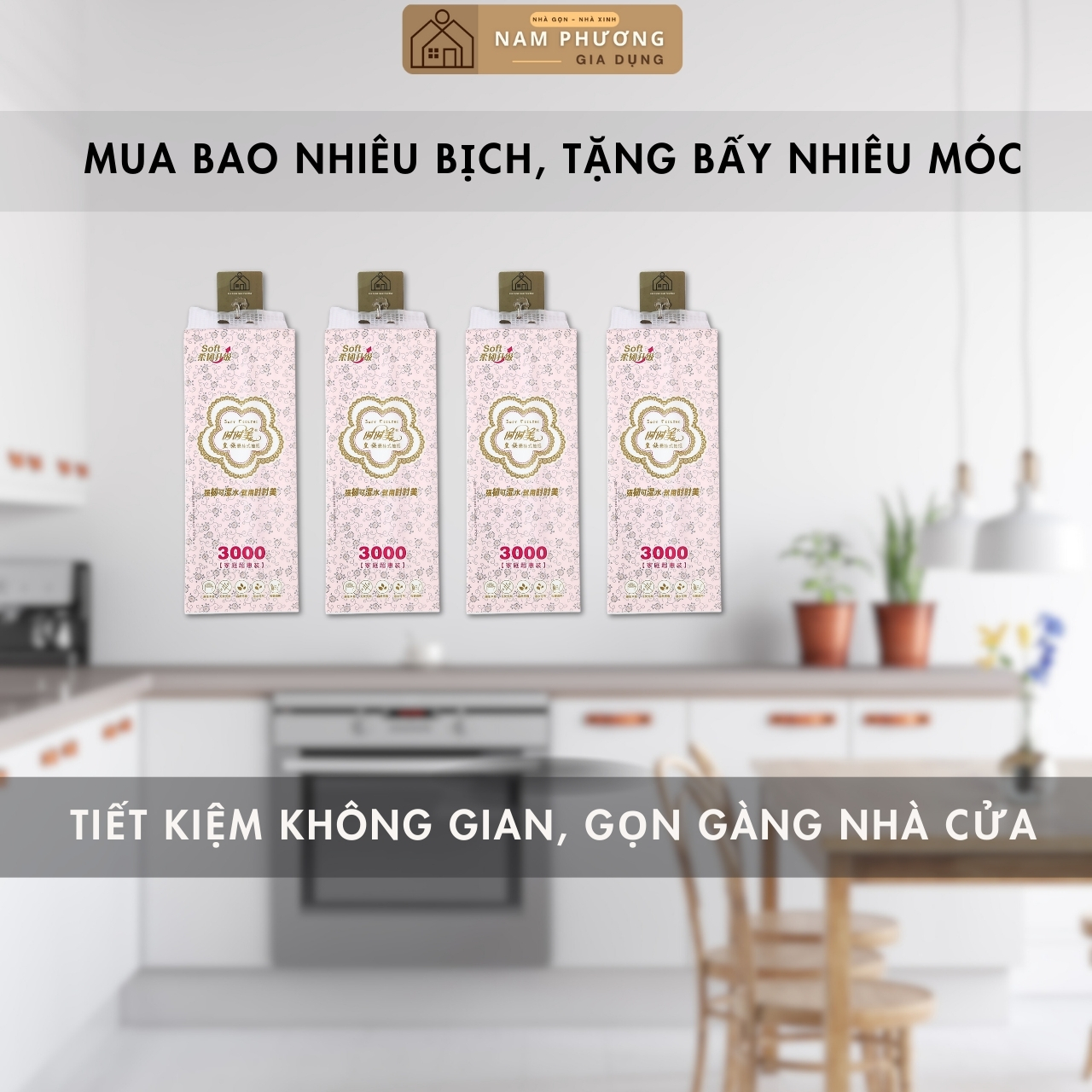 Siêu Giấy Rút Treo Tường Hoa Hồng Shishimei 2500 Lớp 500 Tờ Bịch Dài Chắc Nặng Rút Lâu Mới Hết K70