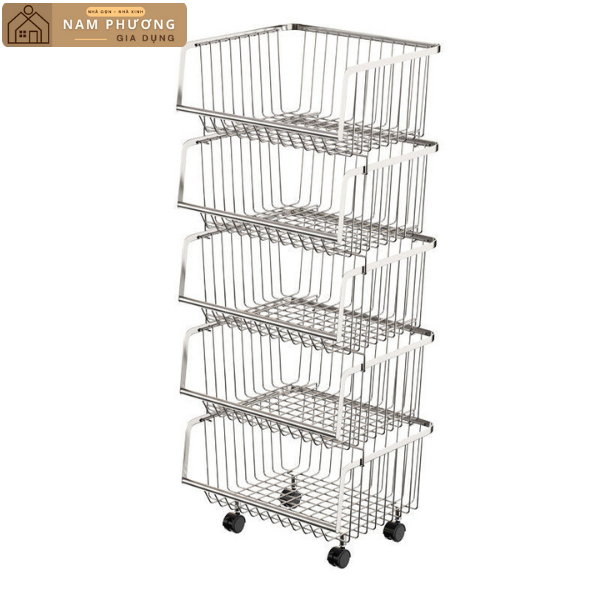 Kệ rau củ quả đa năng 5 tầng inox K04