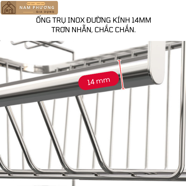 Kệ rau củ quả đa năng 5 tầng inox K04