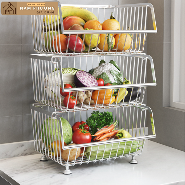 Kệ rau củ quả đa năng 5 tầng inox K04