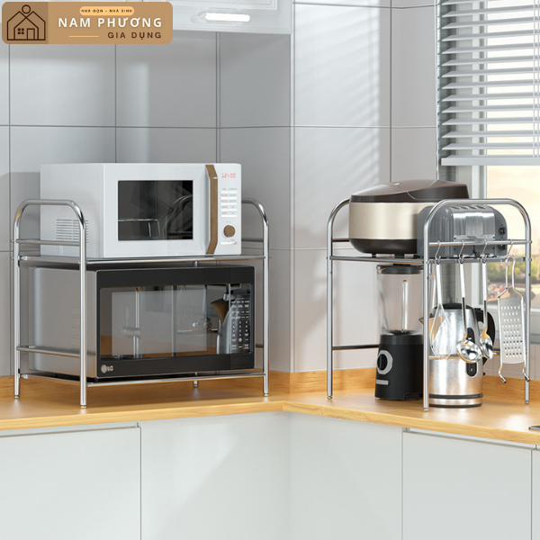 Kệ bếp đa năng để lò vi sóng chất liệu inox 40cm K06