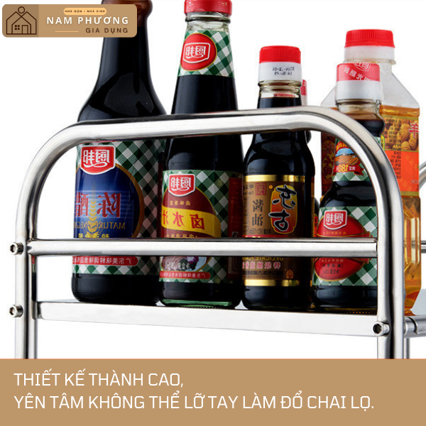 Kệ bếp đa năng để lò vi sóng chất liệu inox 40cm K06