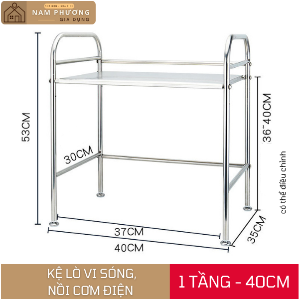 Kệ bếp đa năng để lò vi sóng chất liệu inox 40cm K06