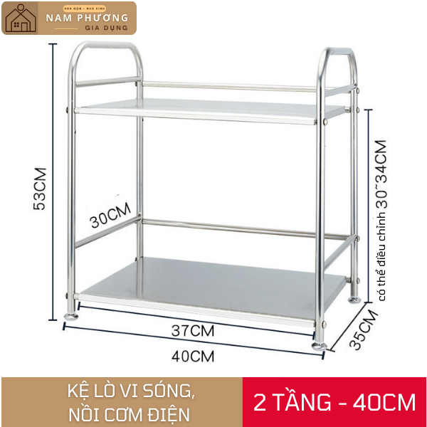 Kệ bếp đa năng để lò vi sóng chất liệu inox 40cm K06