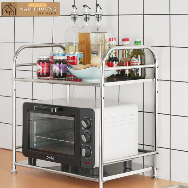 Kệ bếp đa năng để lò vi sóng 2 tầng cỡ trung K07