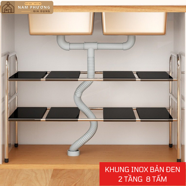 Kệ gầm bếp thông minh 2 tầng inox K05