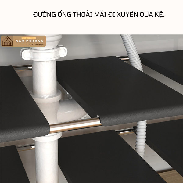 Kệ gầm bếp thông minh 2 tầng inox K05