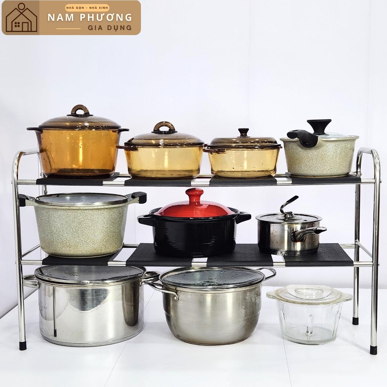Kệ gầm bếp thông minh 2 tầng inox K05