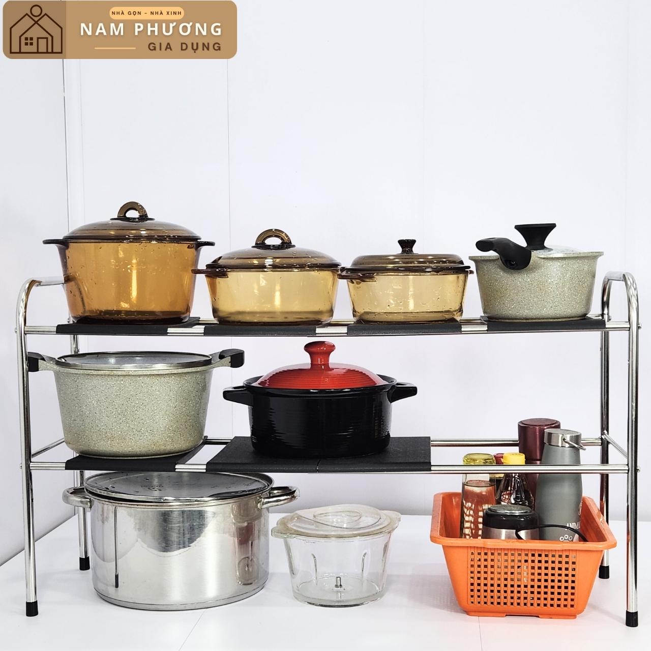 Kệ gầm bếp thông minh 2 tầng inox K05