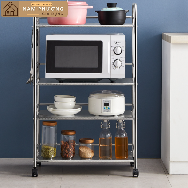 Kệ inox 4 tầng đa năng để lò vi sóng K23