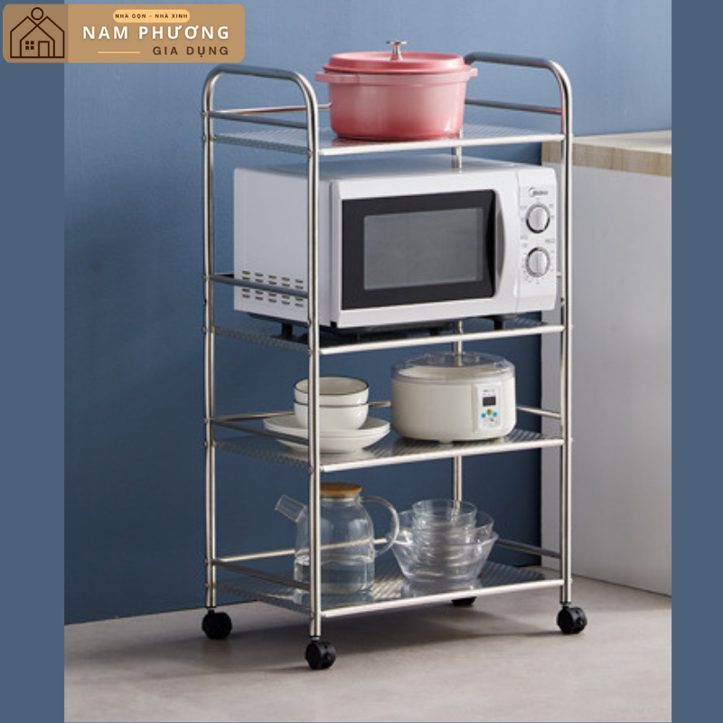 Kệ inox 4 tầng đa năng để lò vi sóng K23