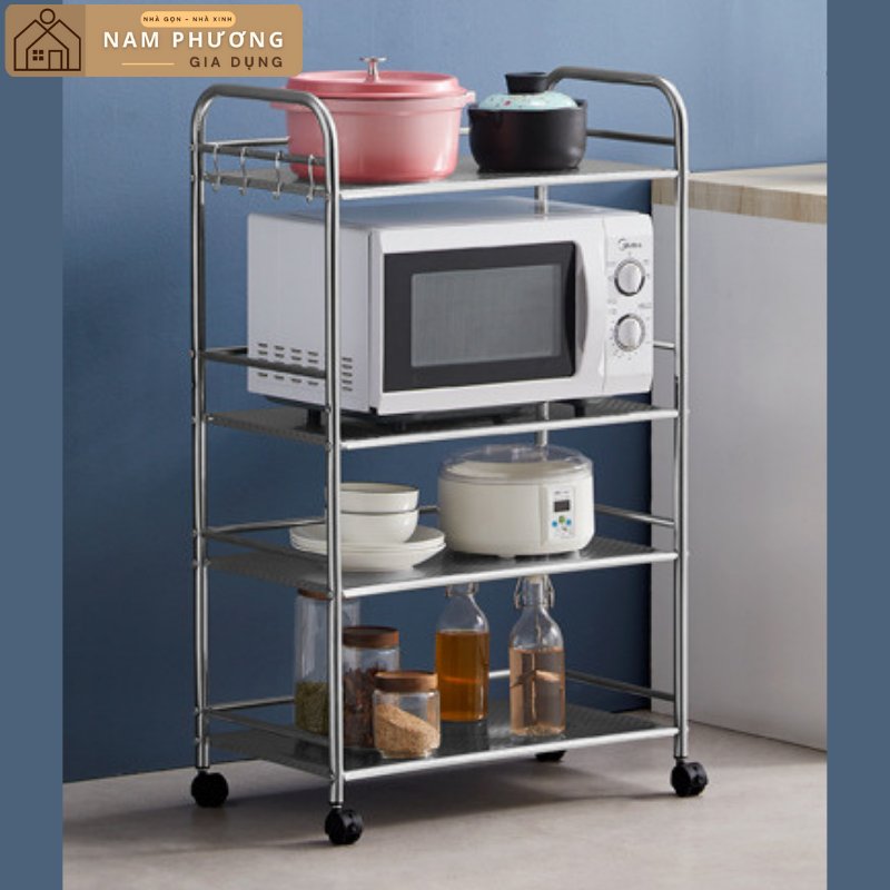 Kệ inox 4 tầng đa năng để lò vi sóng K23