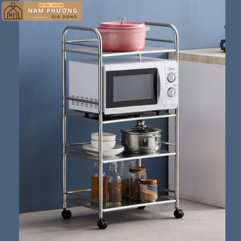 Kệ inox 4 tầng đa năng để lò vi sóng K23