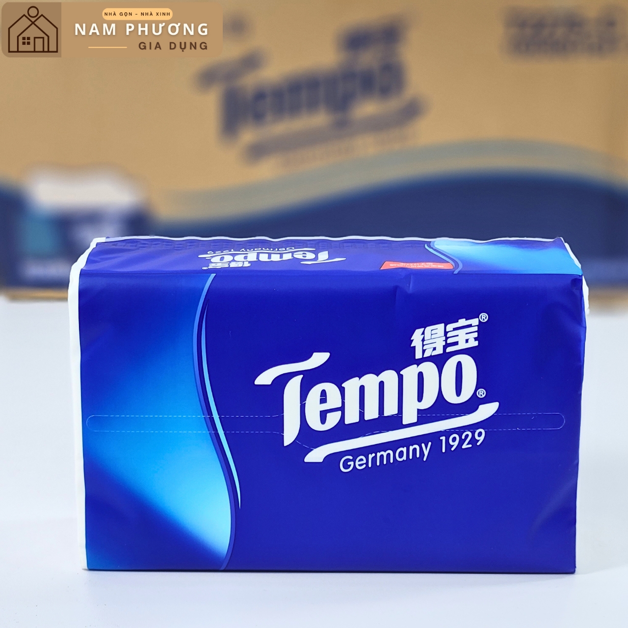 [Thùng 18 Gói] Khăn Giấy Rút Cao Cấp 4 lớp Tempo Thương Hiệu Đức 1929 K32