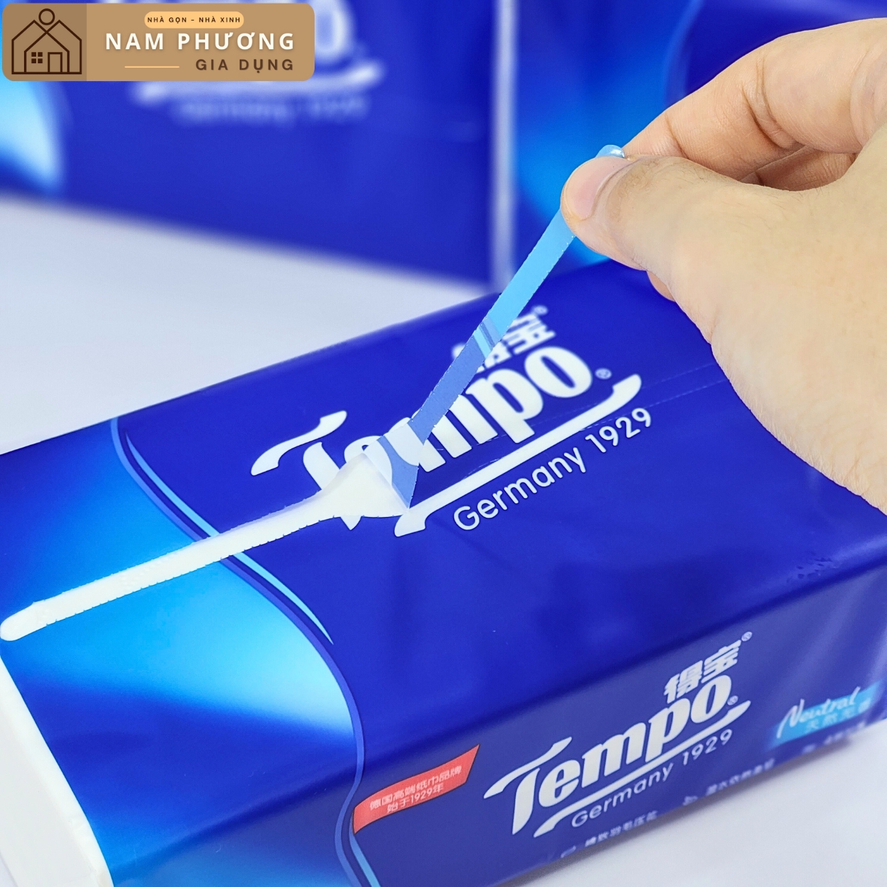 [Thùng 18 Gói] Khăn Giấy Rút Cao Cấp 4 lớp Tempo Thương Hiệu Đức 1929 K32