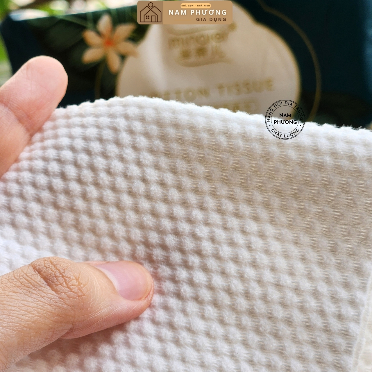 Khăn Mặt Khô Đa Năng Minaier Mẫu Hoa Gói Để Bàn 50 Khăn Dày Êm K57-H