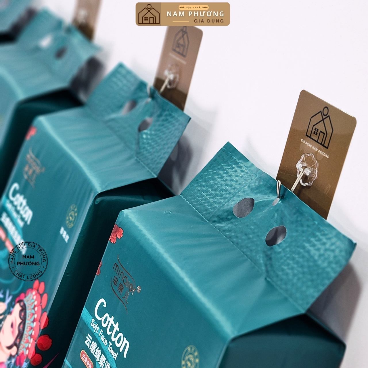 Khăn Mặt Khô Đa Năng Dạng Rút Treo Tường Minaier Bịch 600 gram 170 Khăn To Hơn, Dày Hơn K55