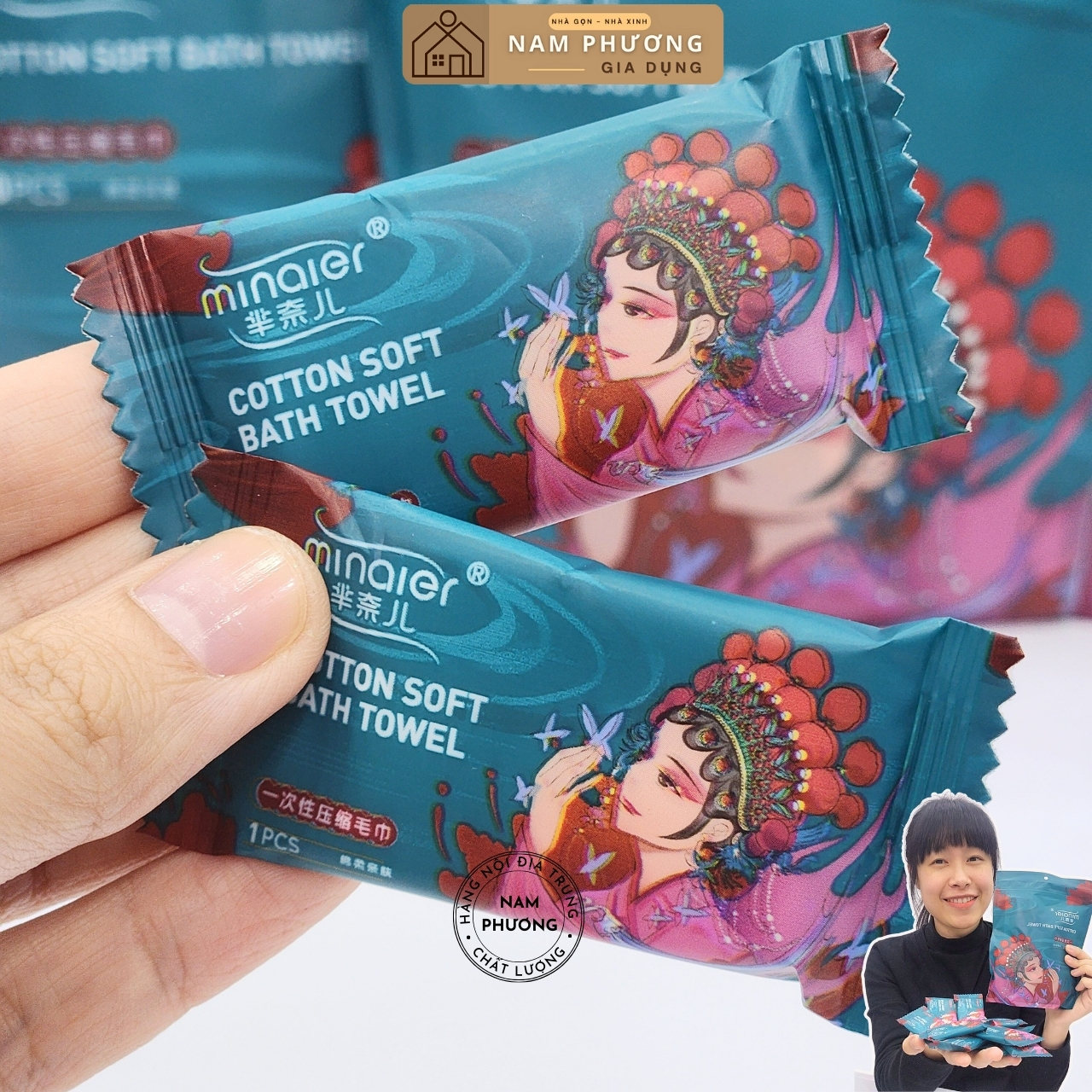 Khăn Nén Du Lịch Minaier Gói 20 Chiếc 24 x 30cm Nhỏ Gọn Tiện Lợi Mềm Êm K75