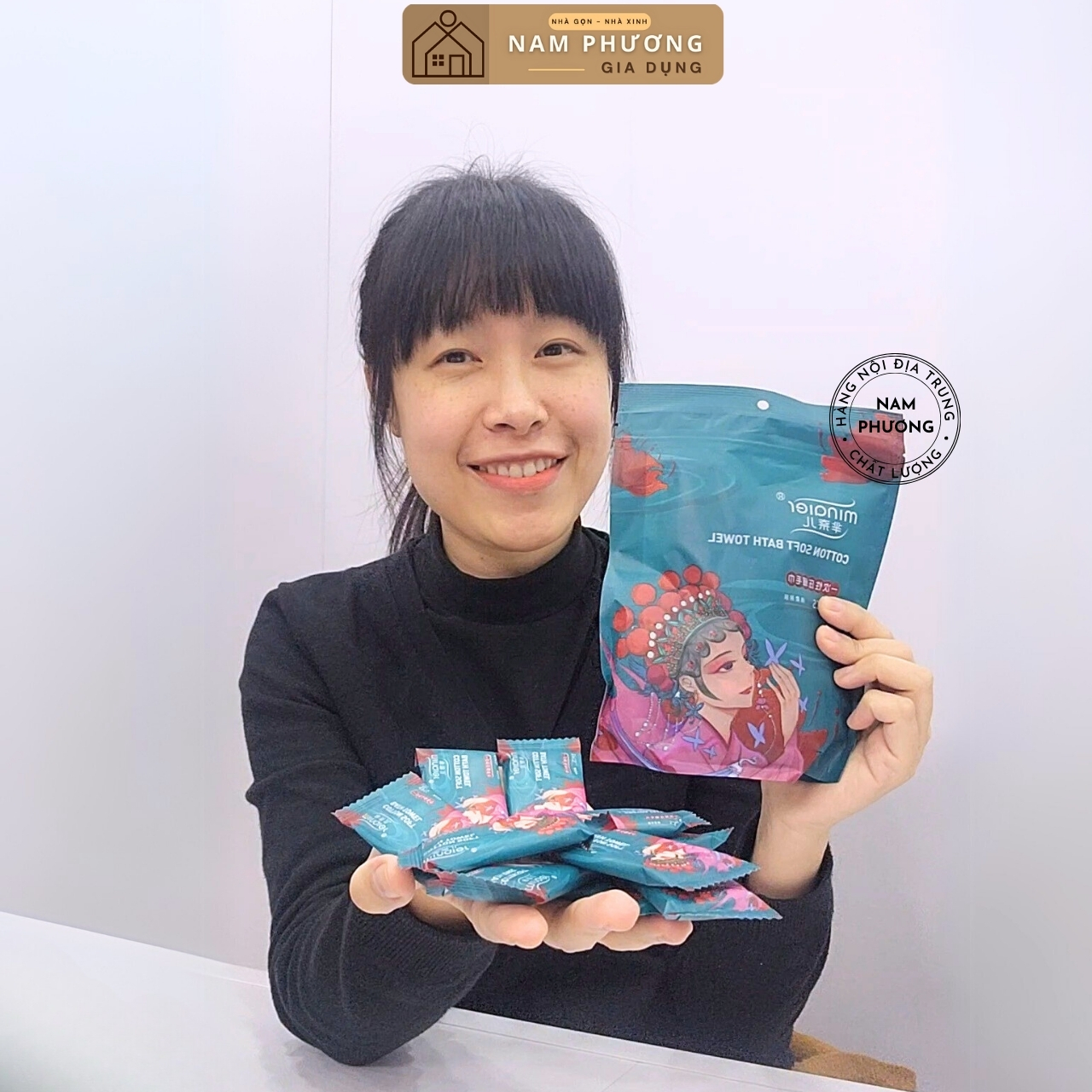 Khăn Nén Du Lịch Minaier Gói 20 Chiếc 24 x 30cm Nhỏ Gọn Tiện Lợi Mềm Êm K75