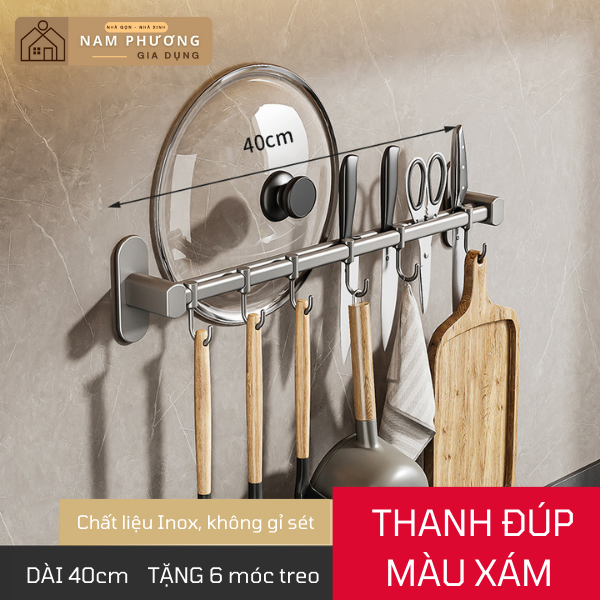 Giá inox treo dao thớt đồ dùng nhà bếp K02