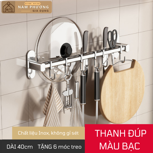 Giá inox treo dao thớt đồ dùng nhà bếp K02