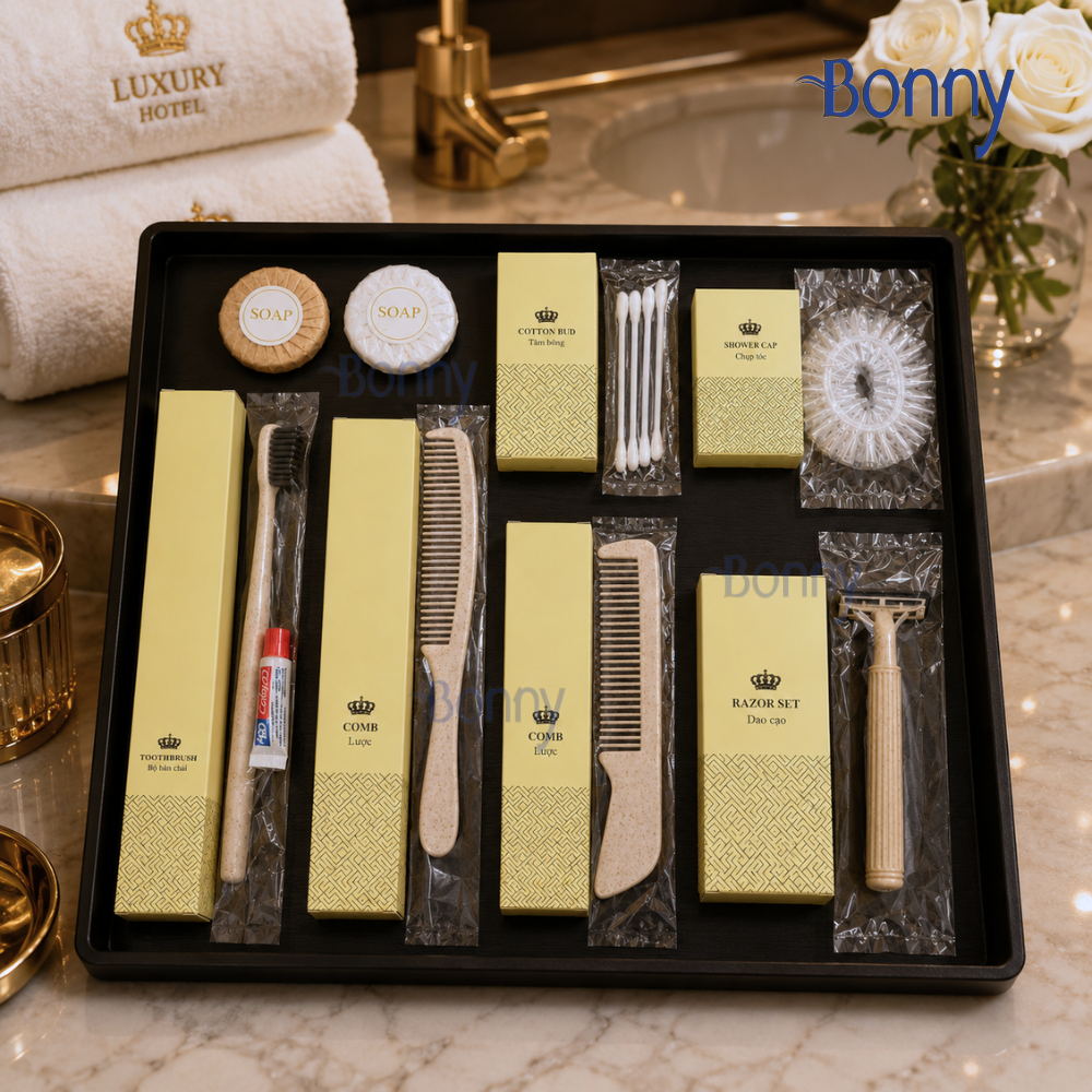Bộ đồ dùng khách sạn Amenities Hộp giấy bịch 50 chiếc
