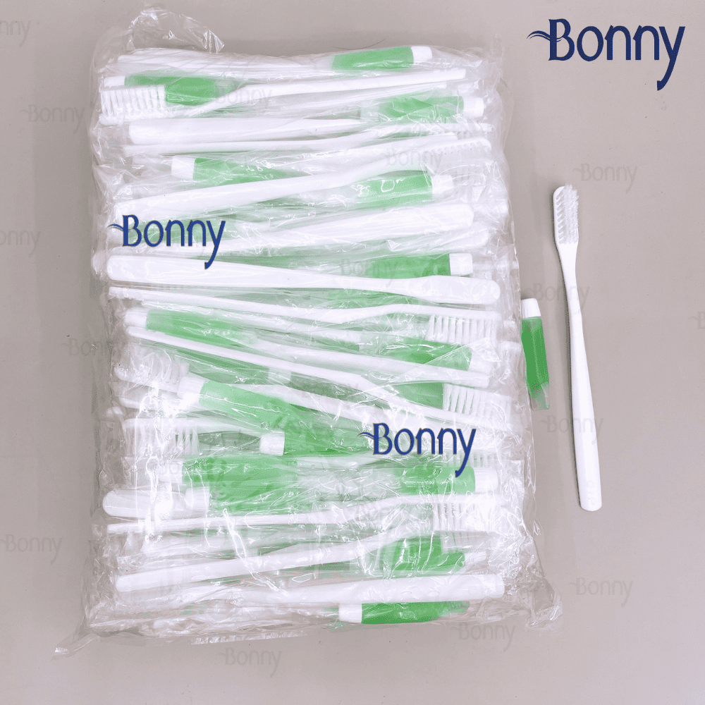 Bàn chải khách sạn dùng 1 lần túi nilon bịch 100 chiếc