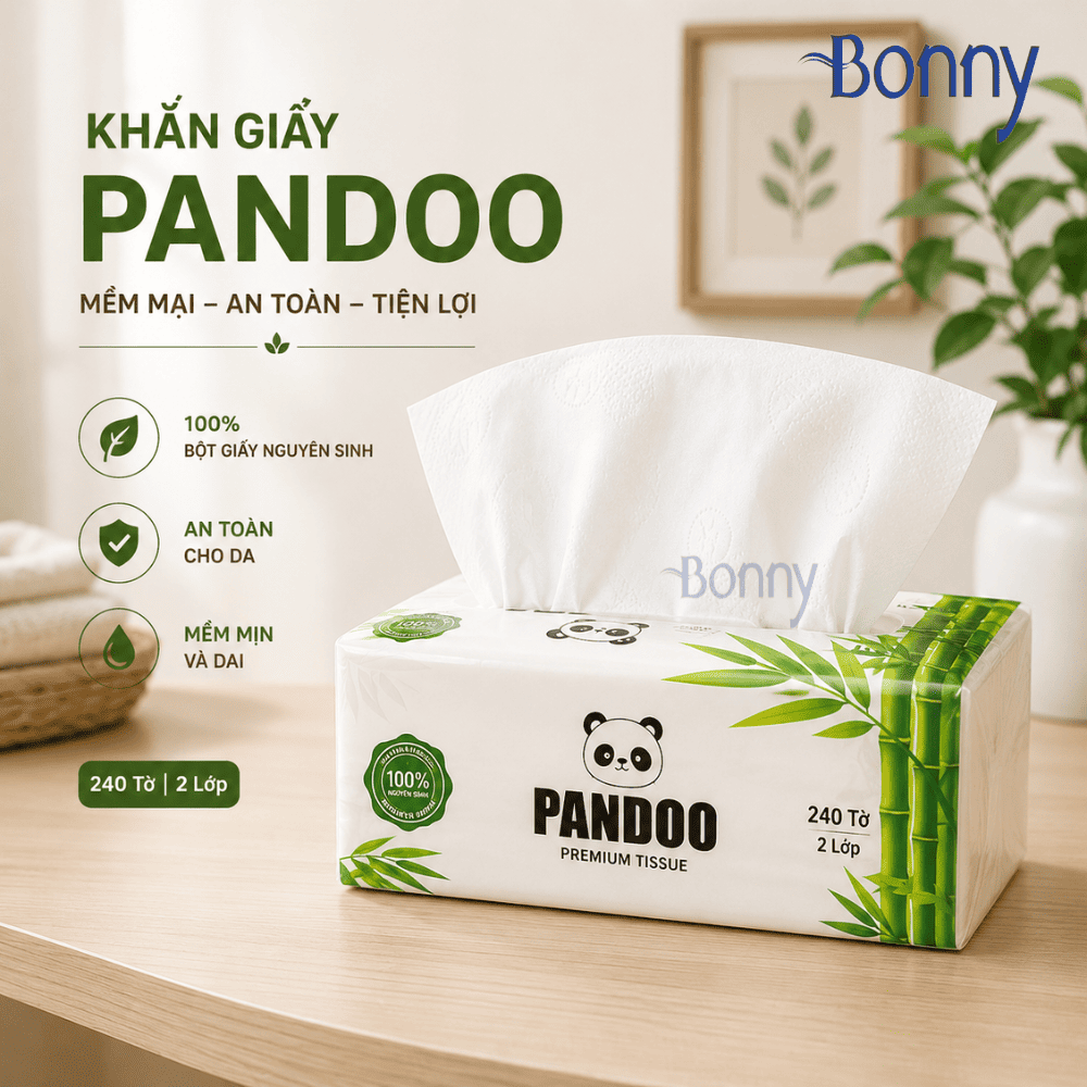 Giấy ăn đa năng Pandoo - Bịch 10 gói