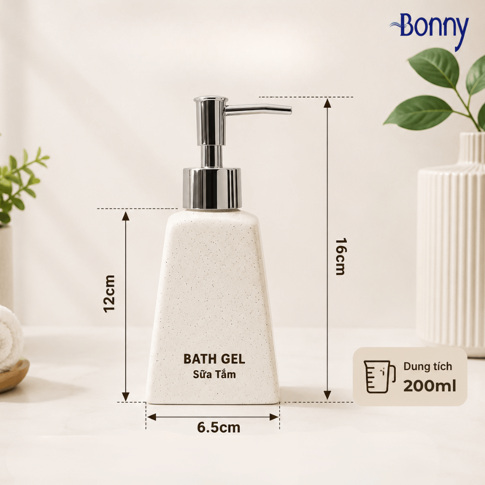 Bình dáng thang cát trắng 200ml