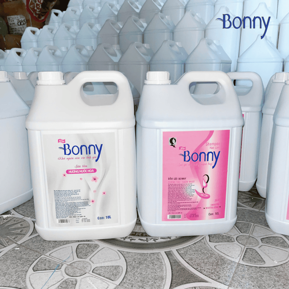 Can 10L Bonny, Can Dầu Gội, Sữa Tắm, Nước Rửa Tay, Lau sàn, rửa chén, xả vải, xả tóc, nước giặt