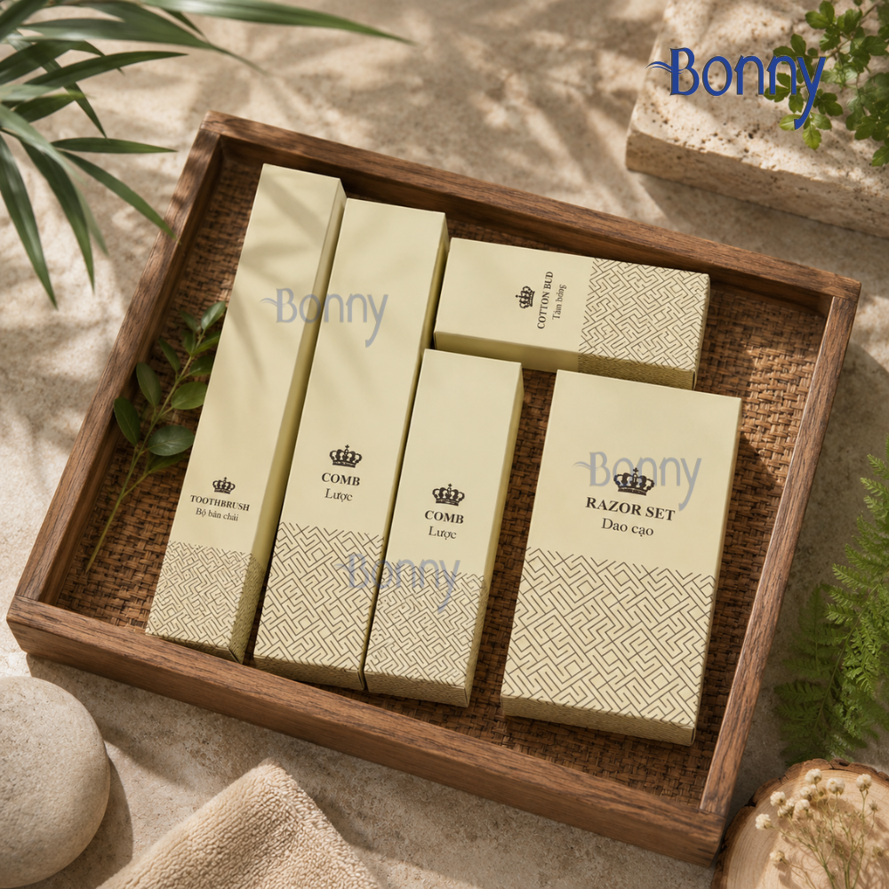 Bộ đồ dùng khách sạn Amenities Hộp giấy bịch 50 chiếc